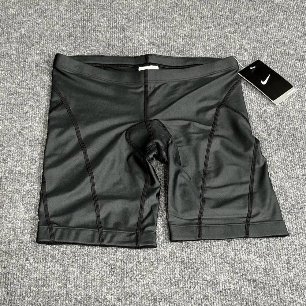 Nike Triathlon Shorts Womens XS Black Padded Compression Cycling Bike NWT